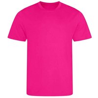 AWDis Cool Men's Plain Mid Blue T-Shirt in Bright Pink | Size: 2XL