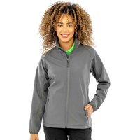 Result Women's Printable Soft Shell Jacket in Grey | Size: Small