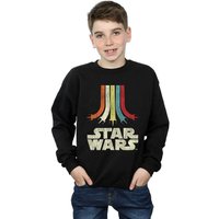 Star Wars Boy's Retro Rainbow Sweatshirt in Black | Size: 12-13 Years