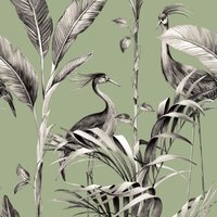 World of Wallpaper Azzurra Leaf Wallpaper in Bottle Green