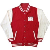 Biggie Smalls Men's Reachstrings Varsity Jacket in Red | Size: Small