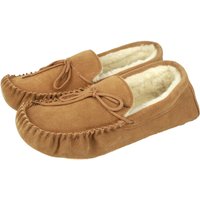 Eastern Counties Leather Men's Jesse Suede Moccasins in Beige | Size: 11