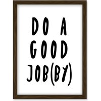 Artery8 Funny Bathroom Toilet Wall Art Scottish Do A Good Jobby Artwork Framed Wall Art Print A4 in Brown