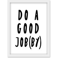 Artery8 Funny Bathroom Toilet Wall Art Scottish Do A Good Jobby Artwork Framed Wall Art Print A4 in White