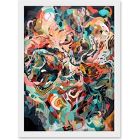 Artery8 Henri Matisse Inspired Abstract Shapes Framed Wall Art Print A4 in White