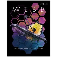 Artery8 Wall Art Print NASA James Webb Space Telescope 1st Anniversary Black Bedroom Decor Space Aesthetic Poster | Size: W24" x H32"