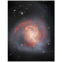 Artery8 Wall Art Print NASA James Webb Space Telescope Clash of the Titans NGC 3256 Bedroom Decor Poster in Black | Size: W12" x H16"