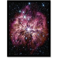 Artery8 Wall Art Print NASA James Webb Space Telescope Rarely Seen Prelude to Supernova Wolf-Rayet Star Bedroom Decor Art Framed | Size: W12" x H16"