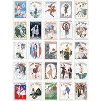 Artery8 Wall Art Print 50 Pcs French Music Theatre Arts Aesthetic Collage Kit La Vie Parisienne s A6 Set Pack 15x10 cm (6x4") Room Decor Poster