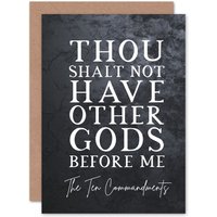 Artery8 Bible Card Ten Commandments Thou Shalt Not Have Other Gods Christian Bible Verse Card
