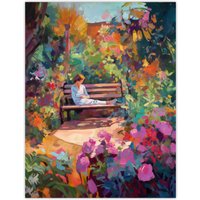 Artery8 My Time By Anna Lane Floral Garden Relaxation Flowers Large Wall Art Poster Print Thick Paper 18X24 Inch | Size: W18" x H24"