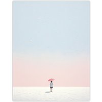 Artery8 Wall Art Print Alone No 2 By Amy Denver Minimalist Soft Pastel Simple Summer Sun Minimalism Simple Modern Artwork Poster | Size: W24" x H32"