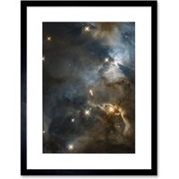 Artery8 Wall Art Print Hubble Space Astronomy Serpens Nebula HBC 672 Orange Blue Stellar Nursery Sun Star Bat Shadow Interstellar Dust Cloud Artwork