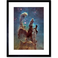 Artery8 Wall Art Print Hubble Space Astronomy WFC3/UVIS M16 Blue Haze 2014 The Pillars Of Creation Eagle Nebula Silhouettes Of Stars Dust & Gas