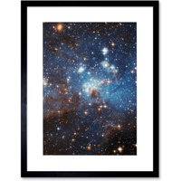 Artery8 Wall Art Print Hubble Space Astronomy Star Forming Region LH 95 In The Large Magellanic Cloud Blue Haze LMC Galaxy Stellar Nursery Gas & Dust