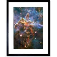 Artery8 Wall Art Print Hubble Space Astronomy Pillar & Jets HH 901/902 Colourful Carina Nebula View The Largest Star Birth Region In The Milky Way