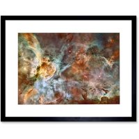 Artery8 Wall Art Print Hubble Space Astronomy The Carina Nebula Colourful Central Starbirth Region Death Creating Celestial Dust Clouds Gas Wind