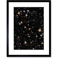 Artery8 Wall Art Print Hubble Space Astronomy Ultra Deep Field 2014 Ultraviolet Composite Separate Exposures Observations Distant Galaxies Primitive