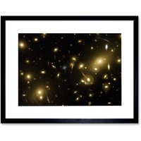 Artery8 Wall Art Print Hubble Space Astronomy Gravity Galaxy Cluster Abell 2218 Giant Cosmic Magnifying Glass View Distant Galaxies Caused By