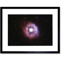 Artery8 Wall Art Print Hubble Space Astronomy AG Carinae Bright Luminous Blue Variable Celebrity Star w/ An Expanding Glowing Red Halo Ring Of Gas &