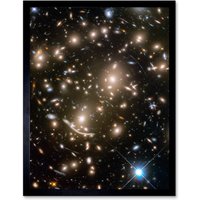 Artery8 Hubble Space Telescope Image Abell 370 Galaxy Cluster NASA's Great Observatories Capture Earliest Stages Of Intergalactic Evolution Art Print