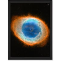 Artery8 Hubble Space Telescope Image Planetary Nebula Ring Blue Red Dying Star Formation Celestial Doughnut Of Gas & Matter Art Print Framed Poster