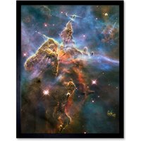 Artery8 Hubble Space Telescope Image Pillar & Jets HH 901/902 Colourful Carina Nebula View The Largest Star Birth Region In The Milky Way Art Print
