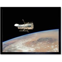 Artery8 Hubble Space Telescope Image The Hubble's Final Release Over Earth By Space Shuttle Atlantis Crew In 2009 Servicing Mission 4 Art Print