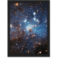 Artery8 Hubble Space Telescope Image Star Forming Region LH 95 In The Large Magellanic Cloud Blue Haze LMC Galaxy Stellar Nursery Gas & Dust Lanes