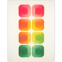 Artery8 Wall Art Print Mixed Signals Traffic Lights Abstract Geometric Minimalist Poster | Size: W18" x H24"