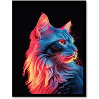 Artery8 Ragamuffin Cat Artwork No 1 By Karen Peters Elegant Bright Uplit Pastel Toned Light Painting Art Print Framed Poster Wall Decor