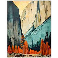 Artery8 Banff National Park Oil Painting Canadian Rockies Mountain Range In Autumn Large Wall Unframed Art Poster Print Thick Paper 18X24 Inch