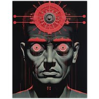 Artery8 Big Brother Is Watching You George Orwell 1984 Artwork Large Wall Unframed Art Poster Print Thick Paper 18X24 Inch | Size: W18" x H24"