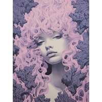 Artery8 Wall Art Print Tree Nymph Lavender Purple Pink Woodland Forest Spirit Conceptual Artwork Poster | Size: W18" x H24"
