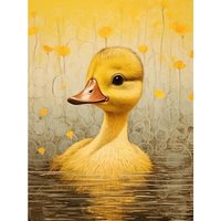 Wall Art Print Duckling Bedroom Nursery Calm Elegant Artwork Poster W24" x H32"