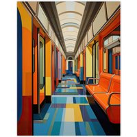 Wee Blue Coo Wall Art Print Next Stop The Tate Metro Underground Living Room | Size: W18" x H24"