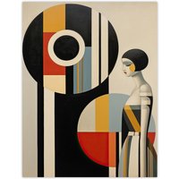 Wee Blue Coo Wall Art Print Bauhaus Beauty Stylish Abstract Modern Living Room | Size: W24" x H32"