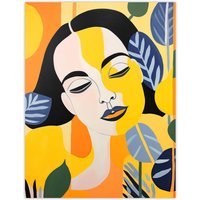 Wee Blue Coo Wall Art Print I Dream In Yellow Bright Women Fun Bold Living Room | Size: W24" x H32"