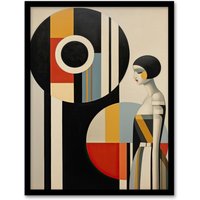 Wee Blue Coo Wall Art Print Bauhaus Beauty Stylish Abstract Modern Living Room Framed | Size: W12" x H16"