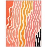 Wee Blue Coo Wall Art Print The Sand After The Sea Abstract 1 Warm Living Room in Pink | Size: W12" x H16"
