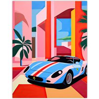 Artery8 Wall Art Print Luxury is a State of Mind Graphic Sports Car Racing Poster | Size: W24" x H32"