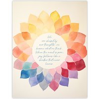 Artery8 Wall Art Print Shaped by our Thoughts Buddhist Mindfulness Mandala Poster in Orange | Size: W24" x H32"
