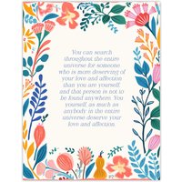 Artery8 Wall Art Print Deserve Love & Affection Buddhist Mindfulness Quote Poster | Size: W12" x H16"