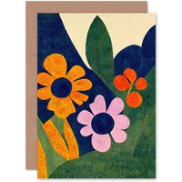 Artery8 Matisse Style Flowers for Wife Her Birthday Thank You Greeting Card