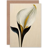 Artery8 Elegant Simple Cala Lily for Wife Her Mothers Day Sympathy Greeting Card