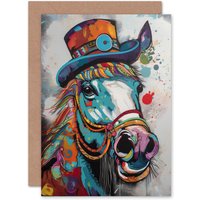 Artery8 Carnival Horse Bridles & Braids for Wife Her Birthday Greeting Card