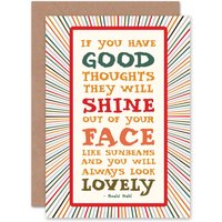 Artery8 Book Quote Good Thoughts for Him or Her for All Occasions Greeting Card