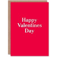 Artery8 Anniversary Card Minimalist Simple Red Happy For Him or Her