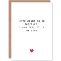 Artery8 Anniversary Card Adult Rude Saucy Fully Meant Together Bone For Her Wife Partner in White