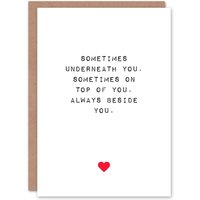 Artery8 Anniversary Card Adult Rude Saucy on Top Underneath Beside For Him or Her in White